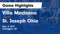 Villa Madonna  vs St. Joseph Ohio Game Highlights - Dec. 2, 2017