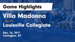 Villa Madonna  vs Louisville Collegiate Game Highlights - Dec. 16, 2017