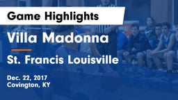 Villa Madonna  vs St. Francis Louisville Game Highlights - Dec. 22, 2017