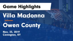 Villa Madonna  vs Owen County  Game Highlights - Nov. 23, 2019