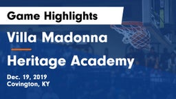 Villa Madonna  vs Heritage Academy Game Highlights - Dec. 19, 2019