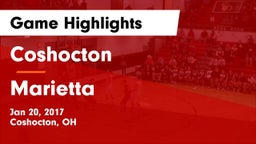 Coshocton  vs Marietta  Game Highlights - Jan 20, 2017