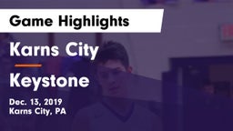 Karns City  vs Keystone  Game Highlights - Dec. 13, 2019