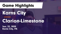 Karns City  vs Clarion-Limestone  Game Highlights - Jan. 22, 2020