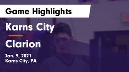 Karns City  vs Clarion  Game Highlights - Jan. 9, 2021