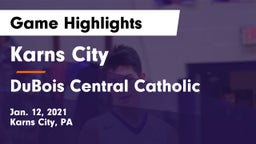 Karns City  vs DuBois Central Catholic Game Highlights - Jan. 12, 2021