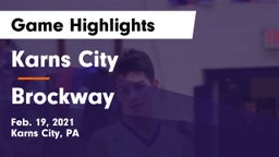 Karns City  vs Brockway  Game Highlights - Feb. 19, 2021