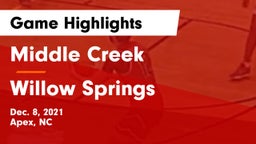 Middle Creek  vs Willow Springs Game Highlights - Dec. 8, 2021