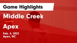 Middle Creek  vs Apex  Game Highlights - Feb. 4, 2022