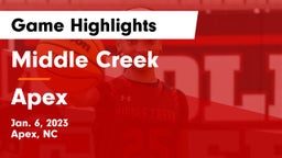 Middle Creek  vs Apex  Game Highlights - Jan. 6, 2023