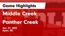 Middle Creek  vs Panther Creek  Game Highlights - Jan. 31, 2023