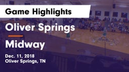 Oliver Springs  vs Midway Game Highlights - Dec. 11, 2018