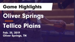 Oliver Springs  vs Tellico Plains Game Highlights - Feb. 25, 2019