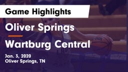 Oliver Springs  vs Wartburg Central  Game Highlights - Jan. 3, 2020