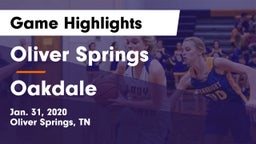 Oliver Springs  vs Oakdale Game Highlights - Jan. 31, 2020