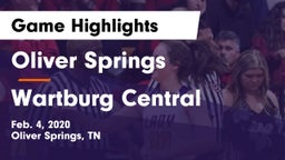 Oliver Springs  vs Wartburg Central  Game Highlights - Feb. 4, 2020