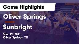 Oliver Springs  vs Sunbright Game Highlights - Jan. 19, 2021