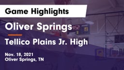 Oliver Springs  vs Tellico Plains Jr. High Game Highlights - Nov. 18, 2021