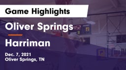 Oliver Springs  vs Harriman  Game Highlights - Dec. 7, 2021