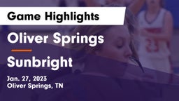 Oliver Springs  vs Sunbright  Game Highlights - Jan. 27, 2023