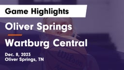 Oliver Springs  vs Wartburg Central  Game Highlights - Dec. 8, 2023