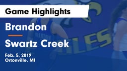 Brandon  vs Swartz Creek Game Highlights - Feb. 5, 2019