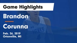 Brandon  vs Corunna Game Highlights - Feb. 26, 2019
