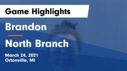 Brandon  vs North Branch  Game Highlights - March 24, 2021