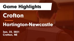 Crofton  vs Hartington-Newcastle  Game Highlights - Jan. 22, 2021