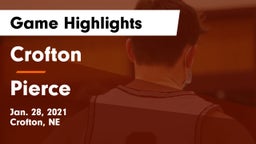 Crofton  vs Pierce  Game Highlights - Jan. 28, 2021