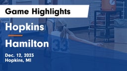 Hopkins  vs Hamilton  Game Highlights - Dec. 12, 2023