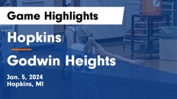 Hopkins  vs Godwin Heights  Game Highlights - Jan. 5, 2024