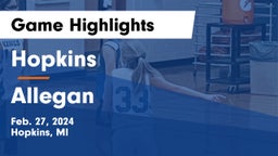Hopkins  vs Allegan  Game Highlights - Feb. 27, 2024