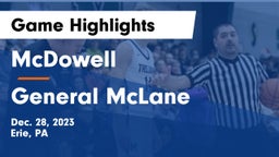 McDowell  vs General McLane  Game Highlights - Dec. 28, 2023