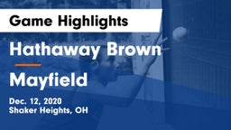 Hathaway Brown  vs Mayfield  Game Highlights - Dec. 12, 2020