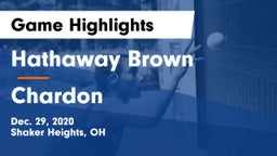 Hathaway Brown  vs Chardon  Game Highlights - Dec. 29, 2020