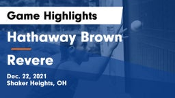 Hathaway Brown  vs Revere  Game Highlights - Dec. 22, 2021