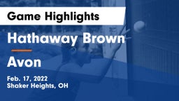 Hathaway Brown  vs Avon  Game Highlights - Feb. 17, 2022