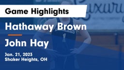 Hathaway Brown  vs John Hay  Game Highlights - Jan. 21, 2023