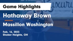 Hathaway Brown  vs Massillon Washington  Game Highlights - Feb. 16, 2023