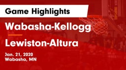 Wabasha-Kellogg  vs Lewiston-Altura Game Highlights - Jan. 21, 2020