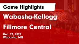 Wabasha-Kellogg  vs Fillmore Central  Game Highlights - Dec. 27, 2023