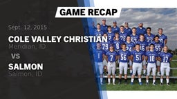 Recap: Cole Valley Christian  vs. Salmon  2015