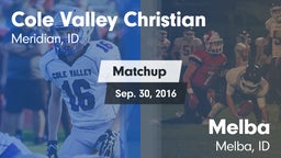 Matchup: Cole Valley vs. Melba  2016