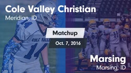 Matchup: Cole Valley vs. Marsing  2016
