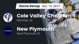 Recap: Cole Valley Christian  vs. New Plymouth  2017