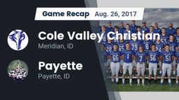 Recap: Cole Valley Christian  vs. Payette  2017