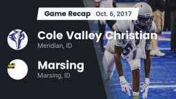 Recap: Cole Valley Christian  vs. Marsing  2017