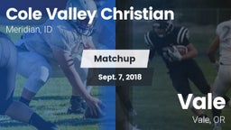 Matchup: Cole Valley vs. Vale  2018