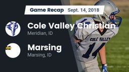 Recap: Cole Valley Christian  vs. Marsing  2018